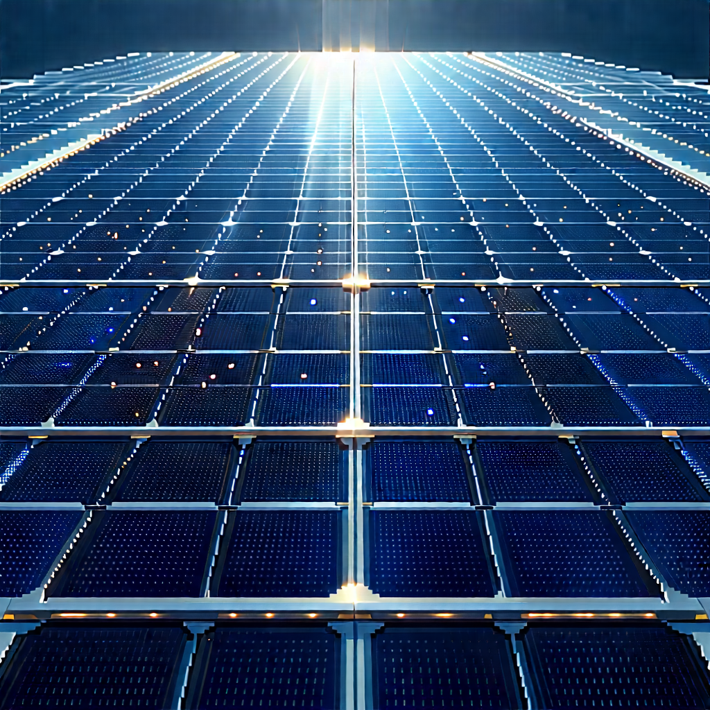 Solar Panel With Digital Particles With Large Solar
