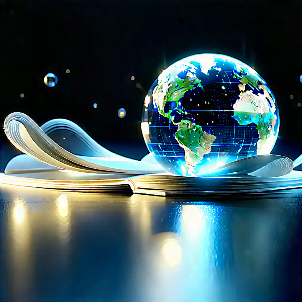 Digital Transformation Visualization With Large, Blue,
