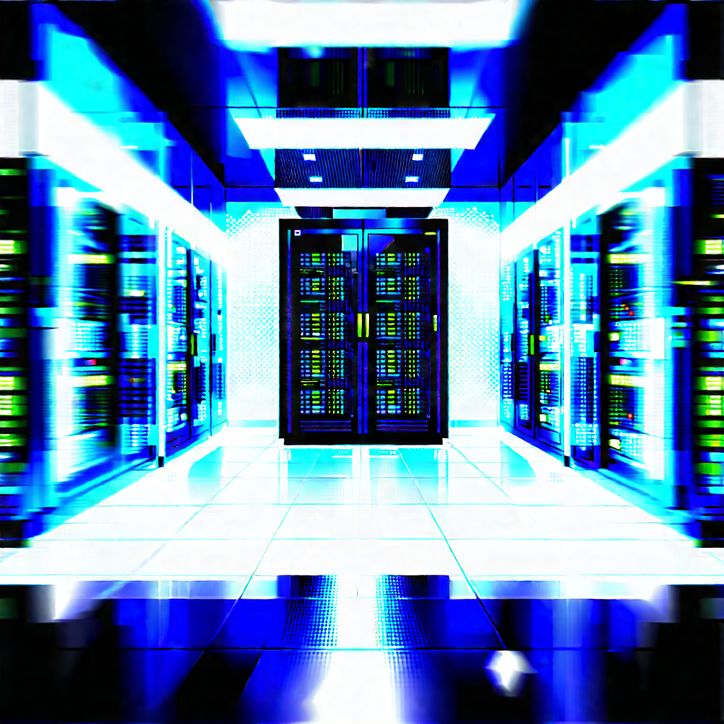 Futuristic Server Room With Image, There