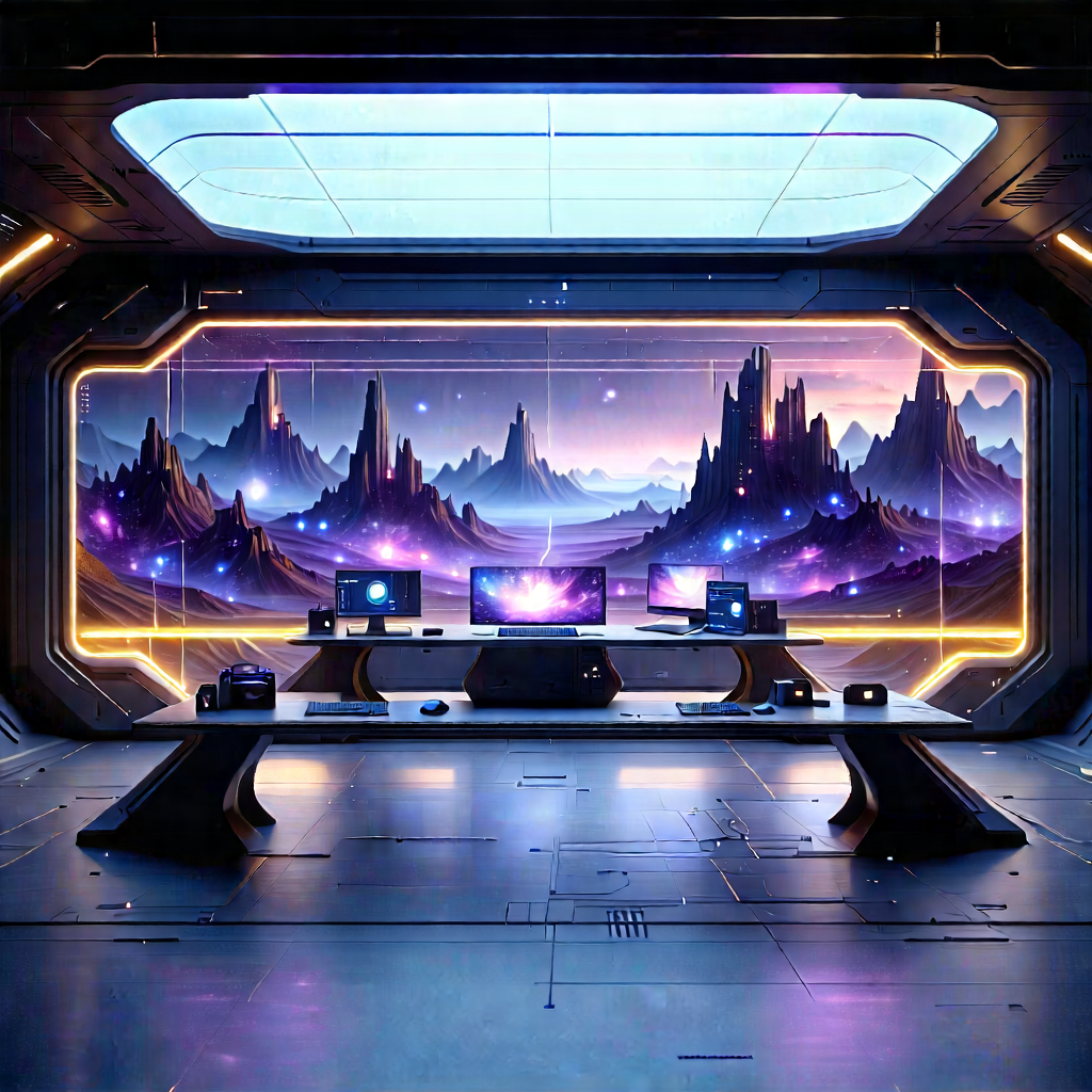 Futuristic Tech Startup Office With Image, There