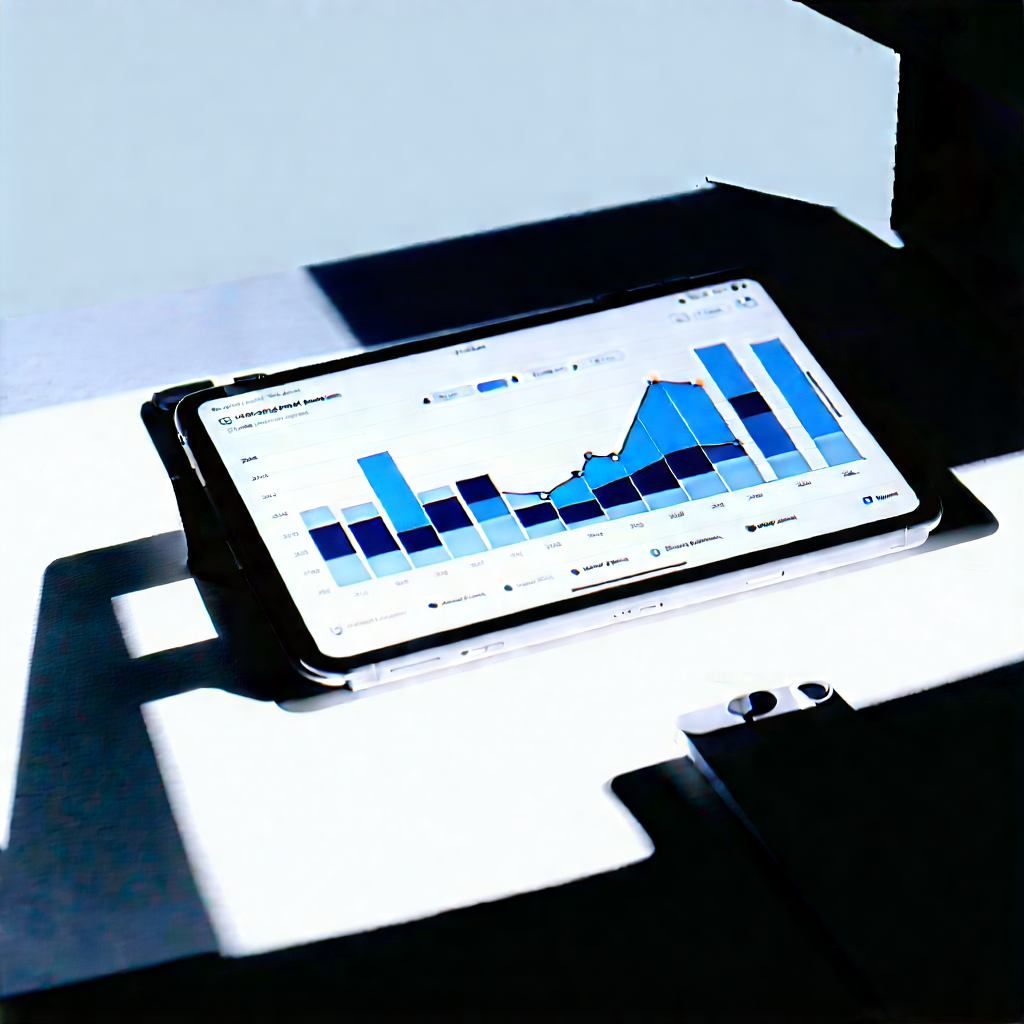 Tablet With Data Visualization With Tablet Computer