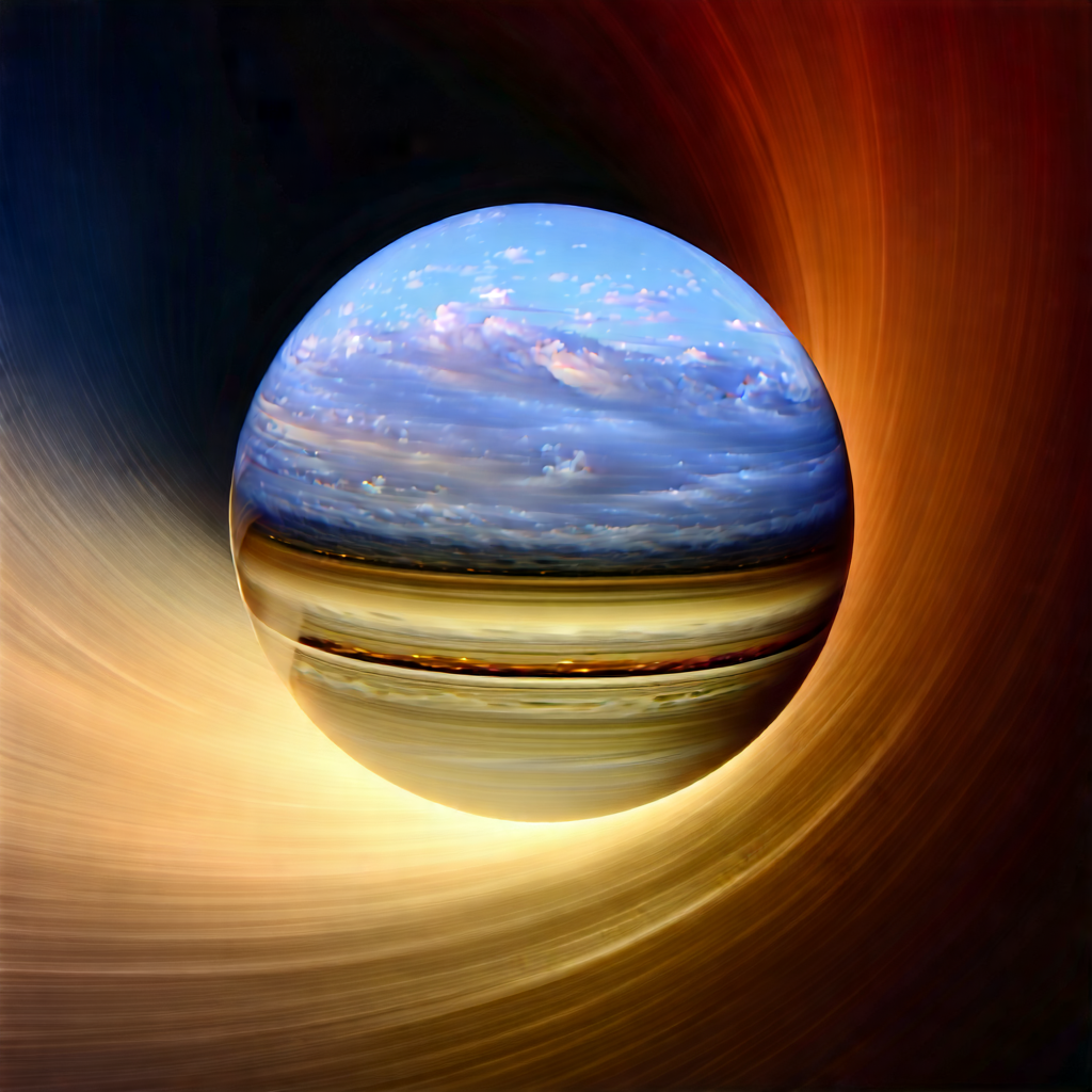 Gravitational Pull Captured In Abstract Form With Close-up Large,