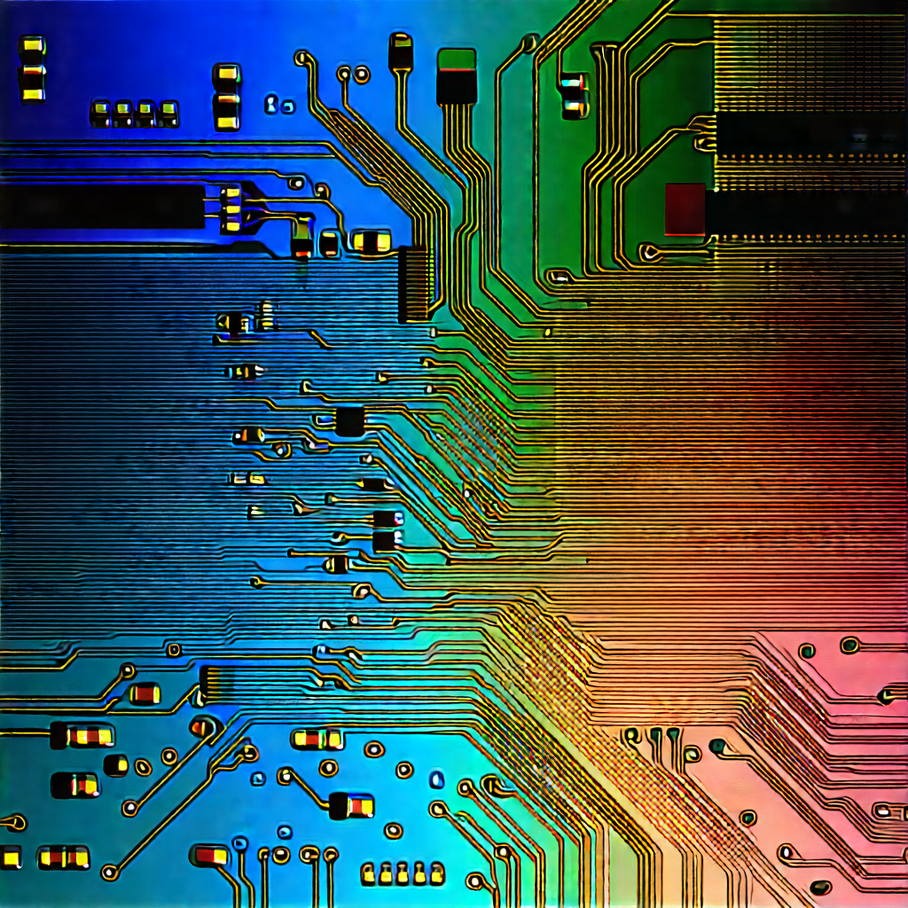 Circuit board with digital particles