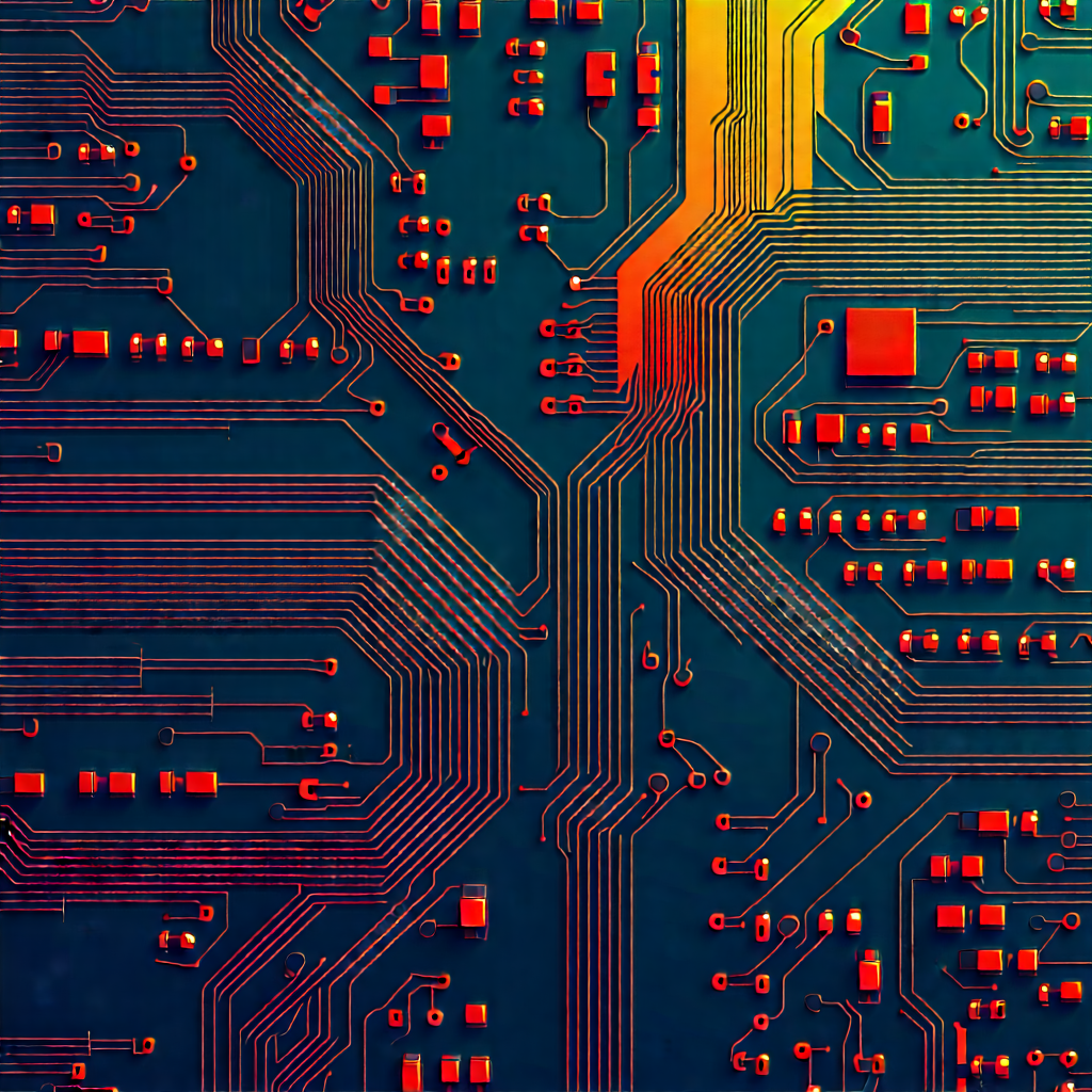 Close-up of electronic circuit