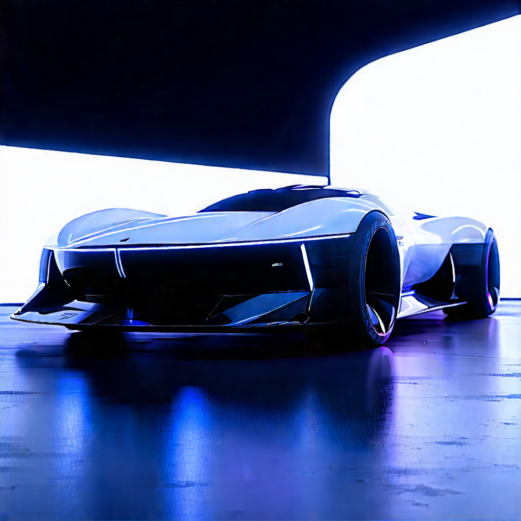 Innovative Electric Vehicle Design With Futuristic White