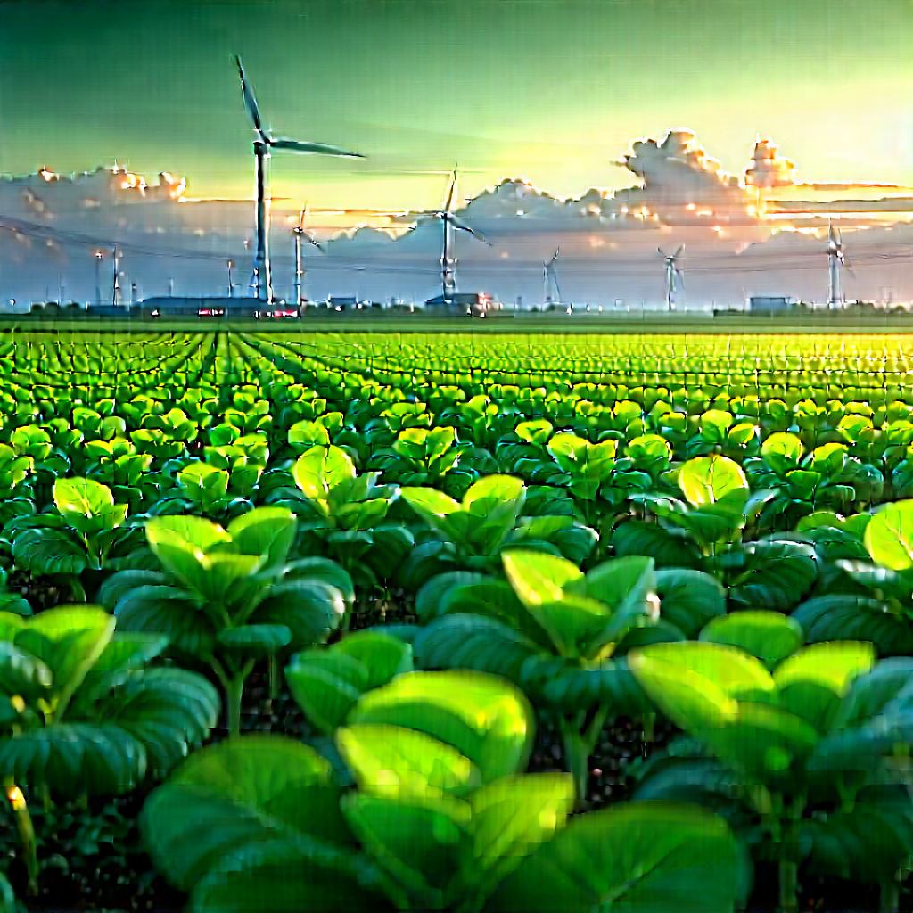 Agricultural Technology In (modern:1.36) Laboratory With Large Field