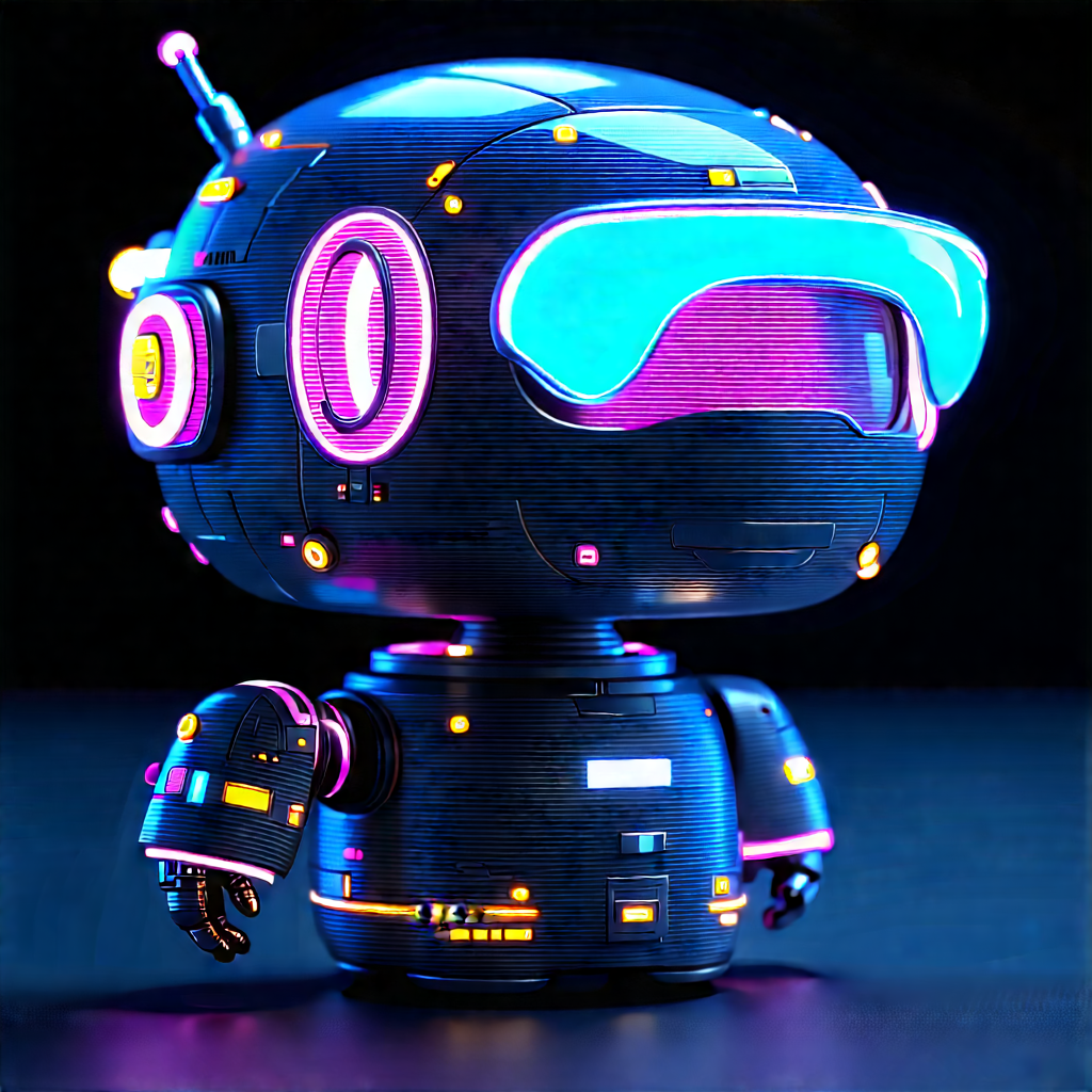 Robot with neon accents