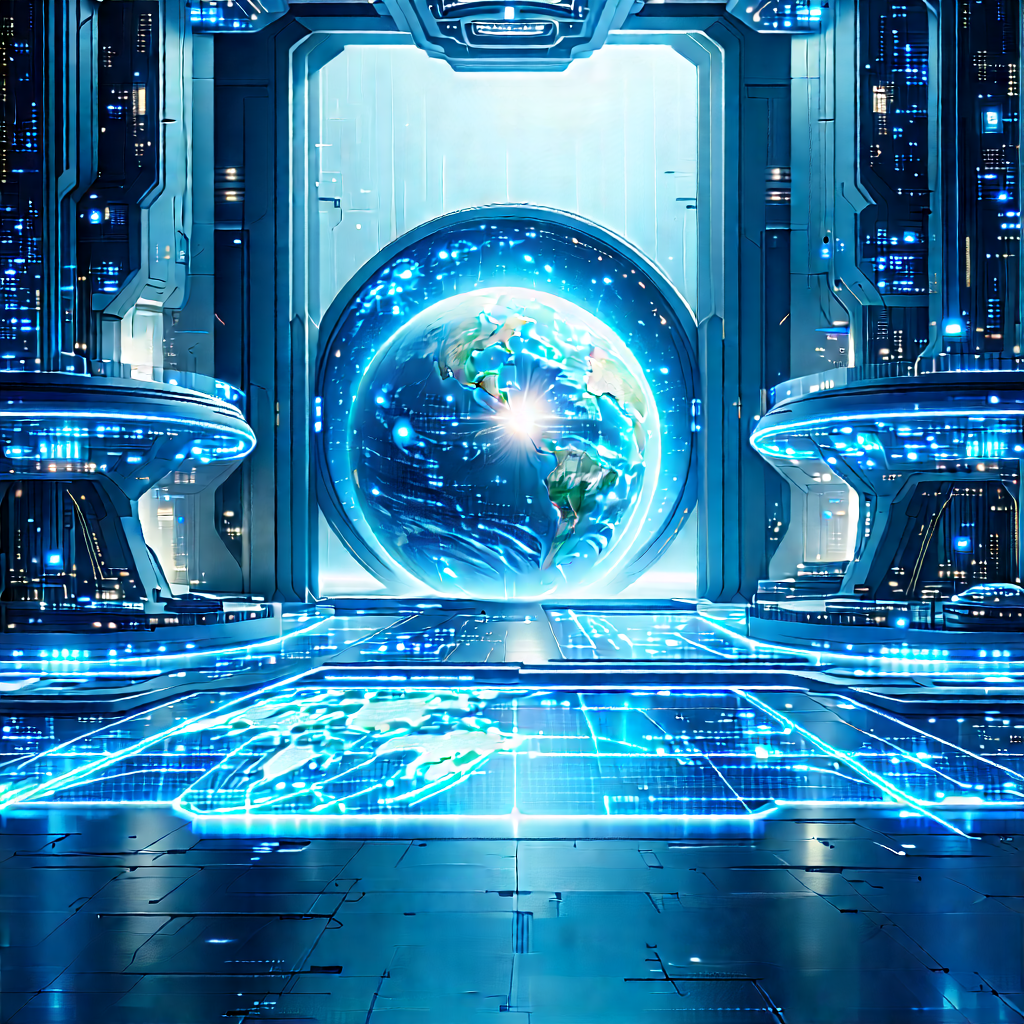 Futuristic Innovation Hub With Image, There