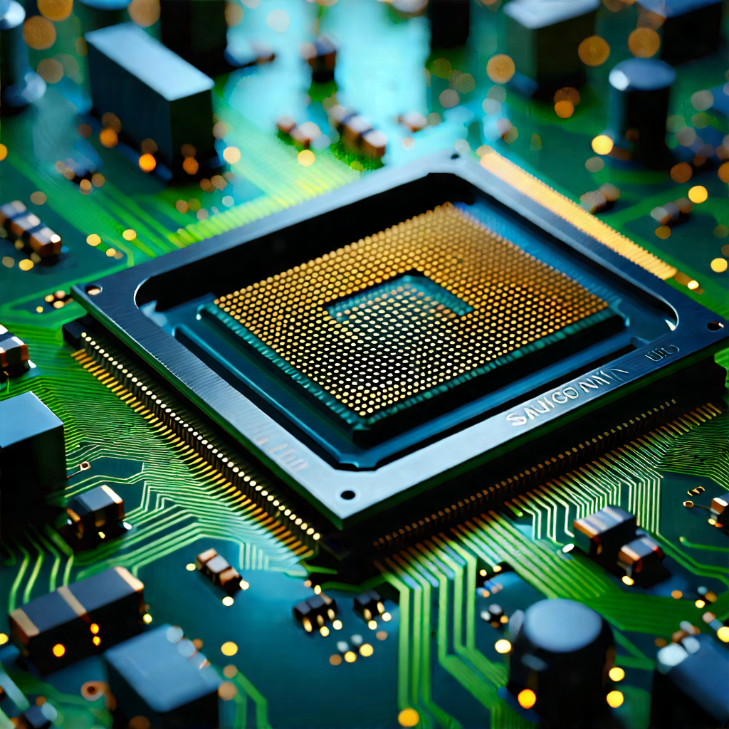 Close-up of microprocessor
