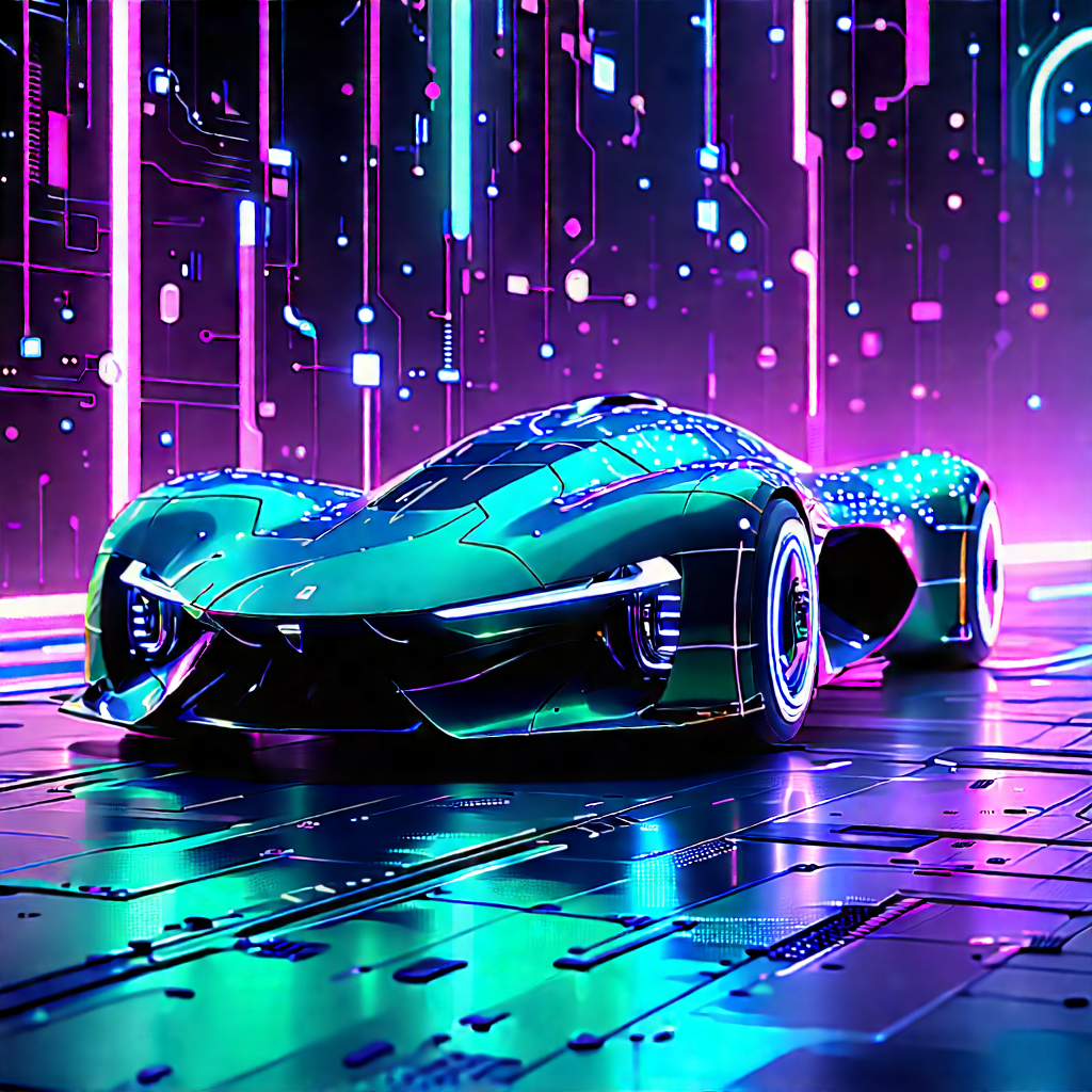 Innovative Electric Vehicle Design With Futuristic Blue