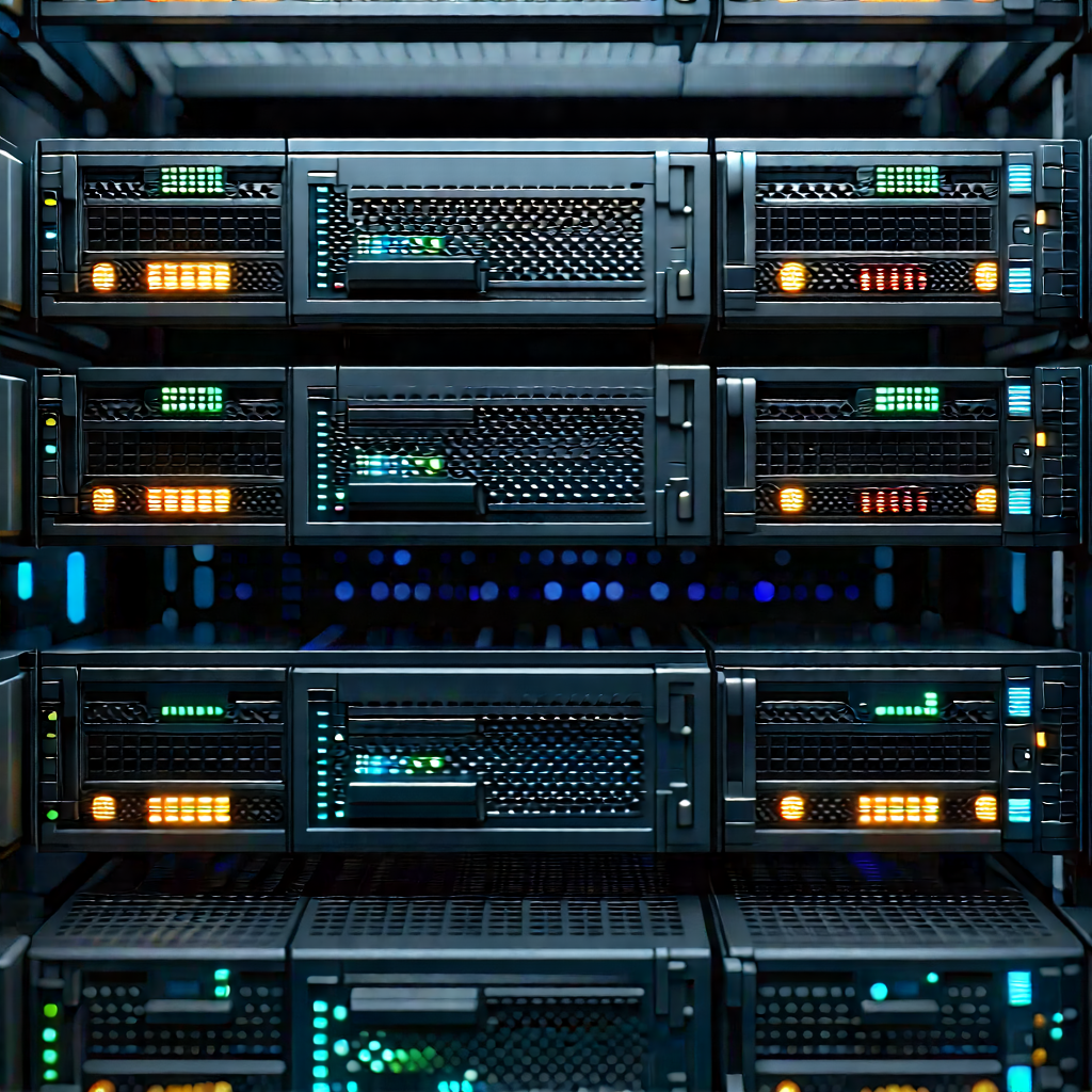 Server rack with digital particles