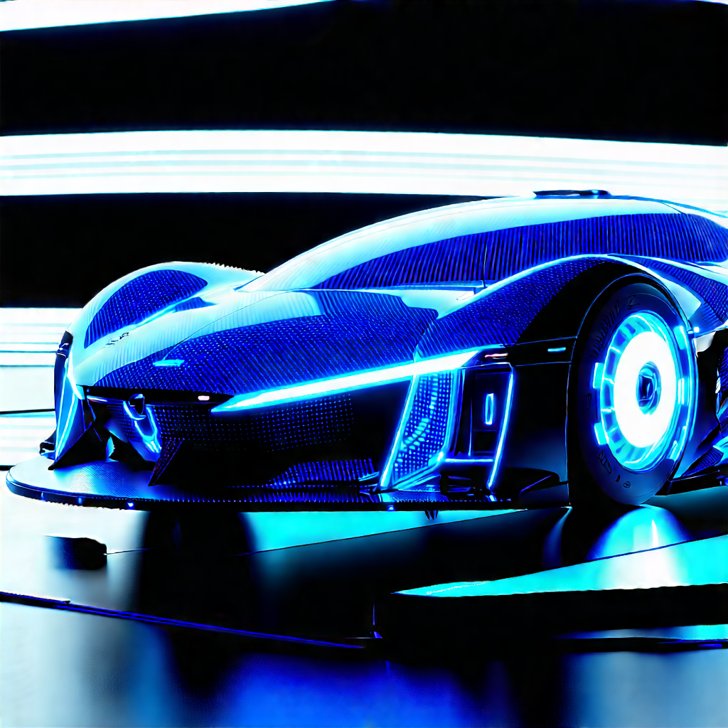 Innovative Electric Vehicle Design With Futuristic Blue