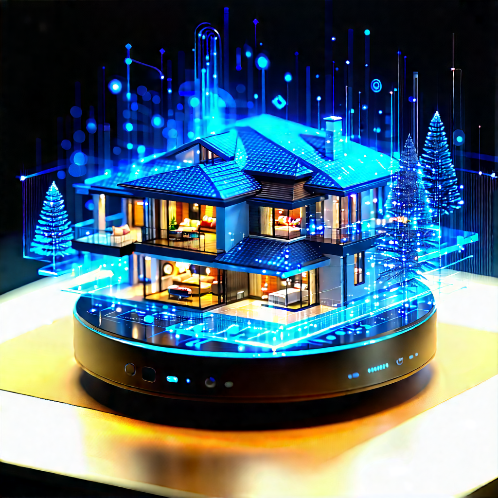 Smart Home Device With Data Visualization With House Shown