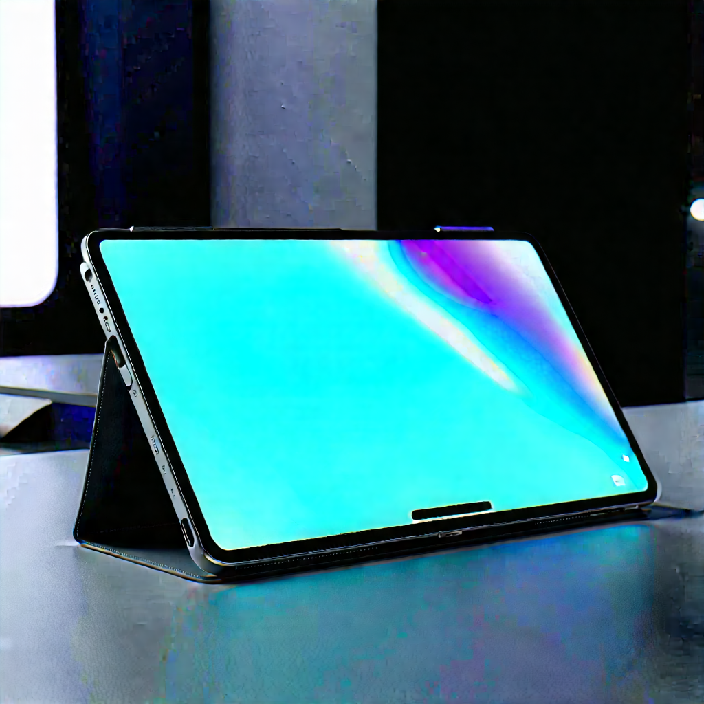 Tablet With Holographic Display With Large, Curved