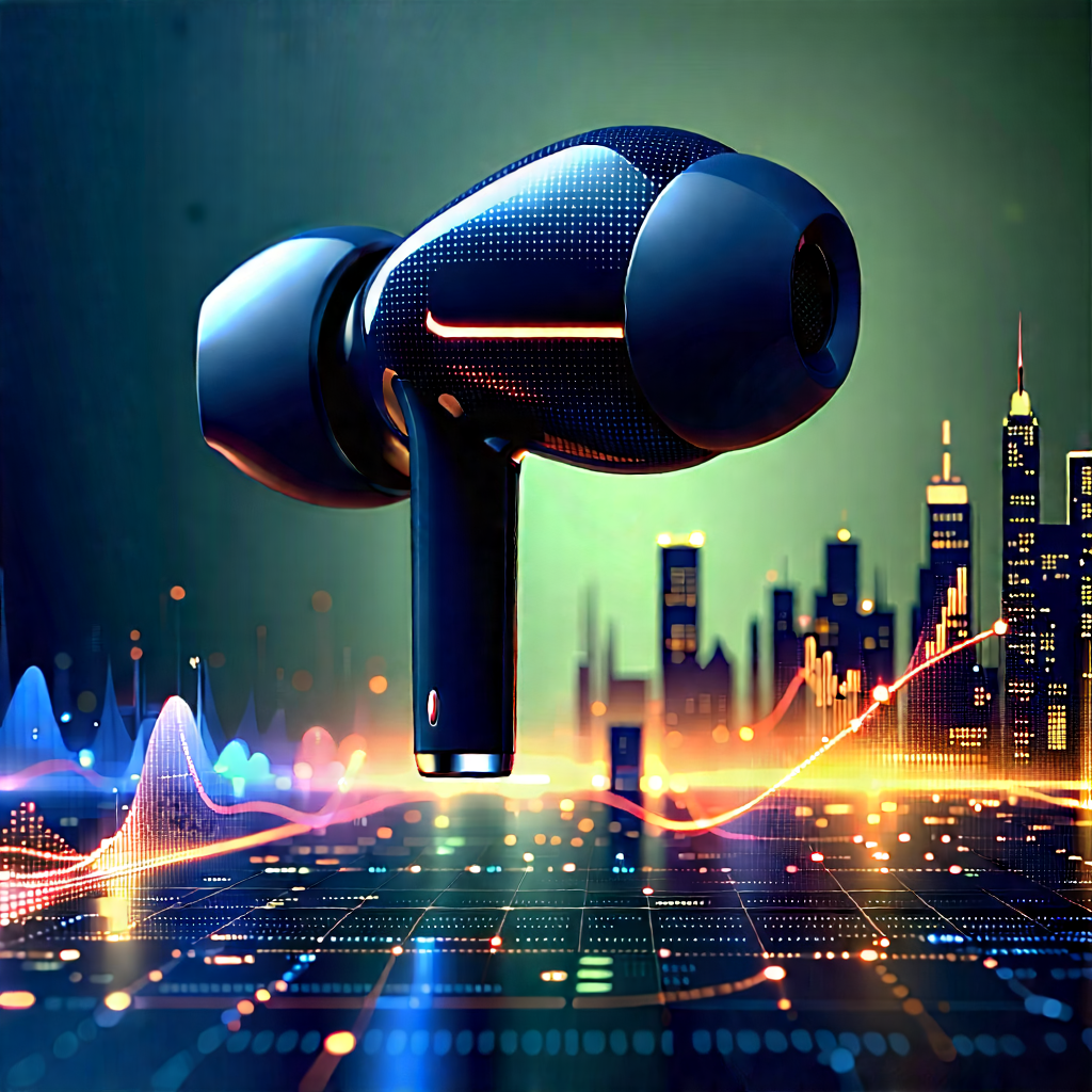 Wireless Earbuds With Data Visualization With Large Pair