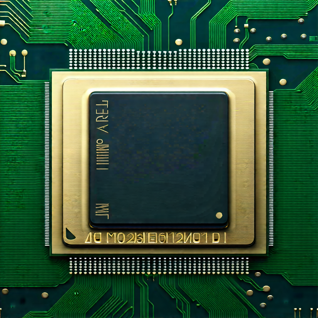 Close-up of microprocessor