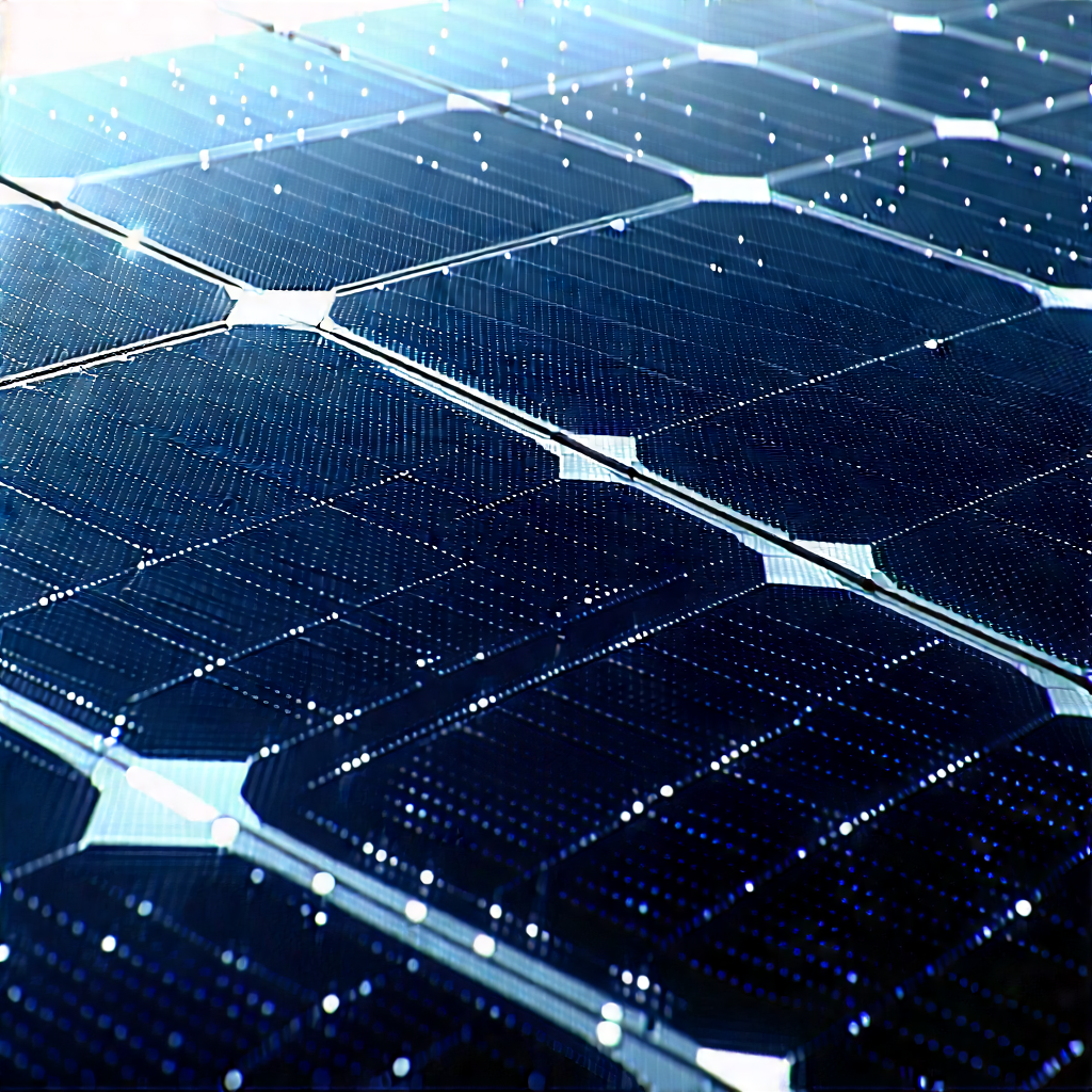 Solar Panel With (digital:1.39) Particles With Solar Panel