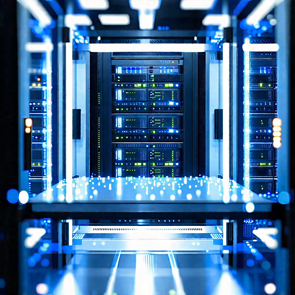 Server rack with digital particles
