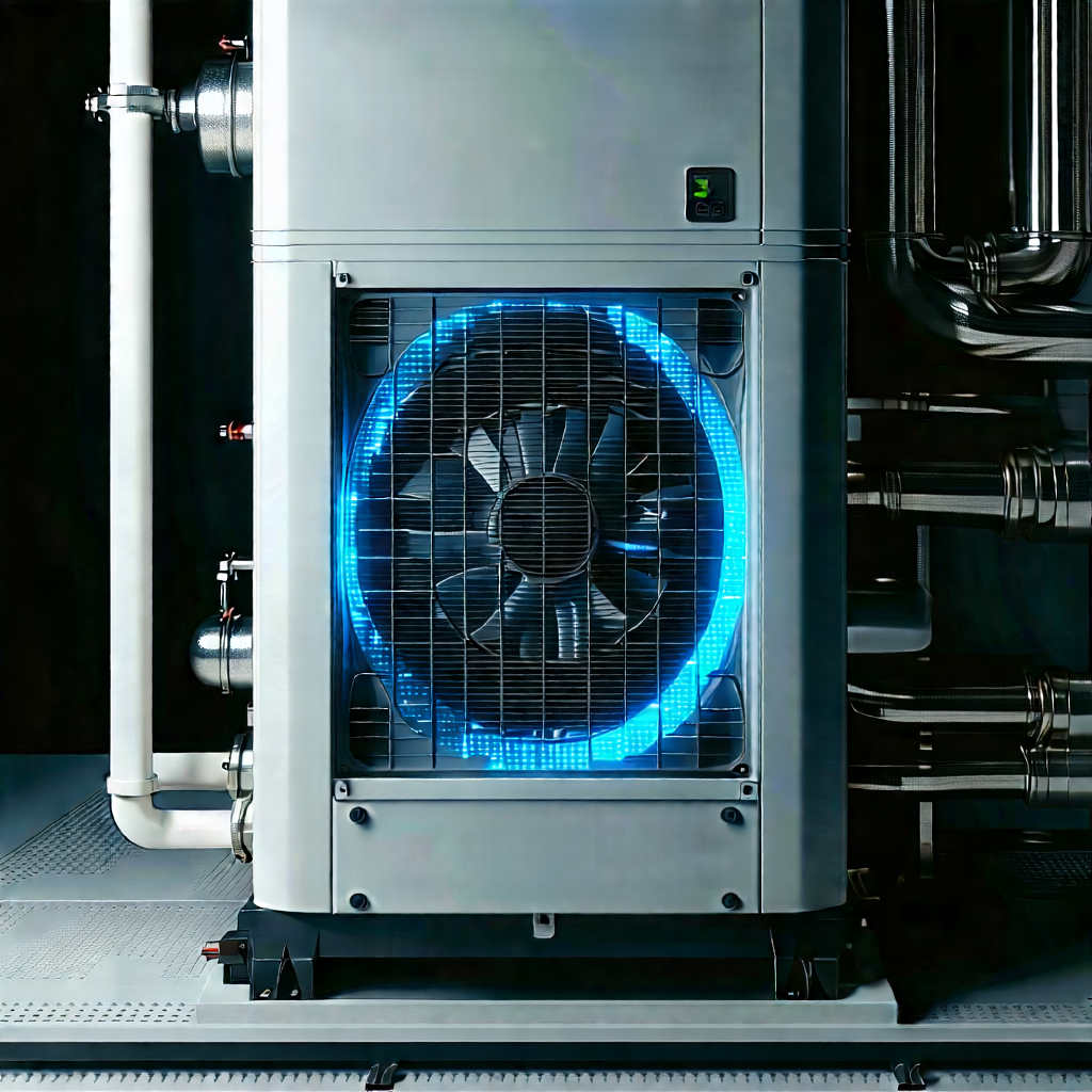 Close-up Of Cooling System With Large White