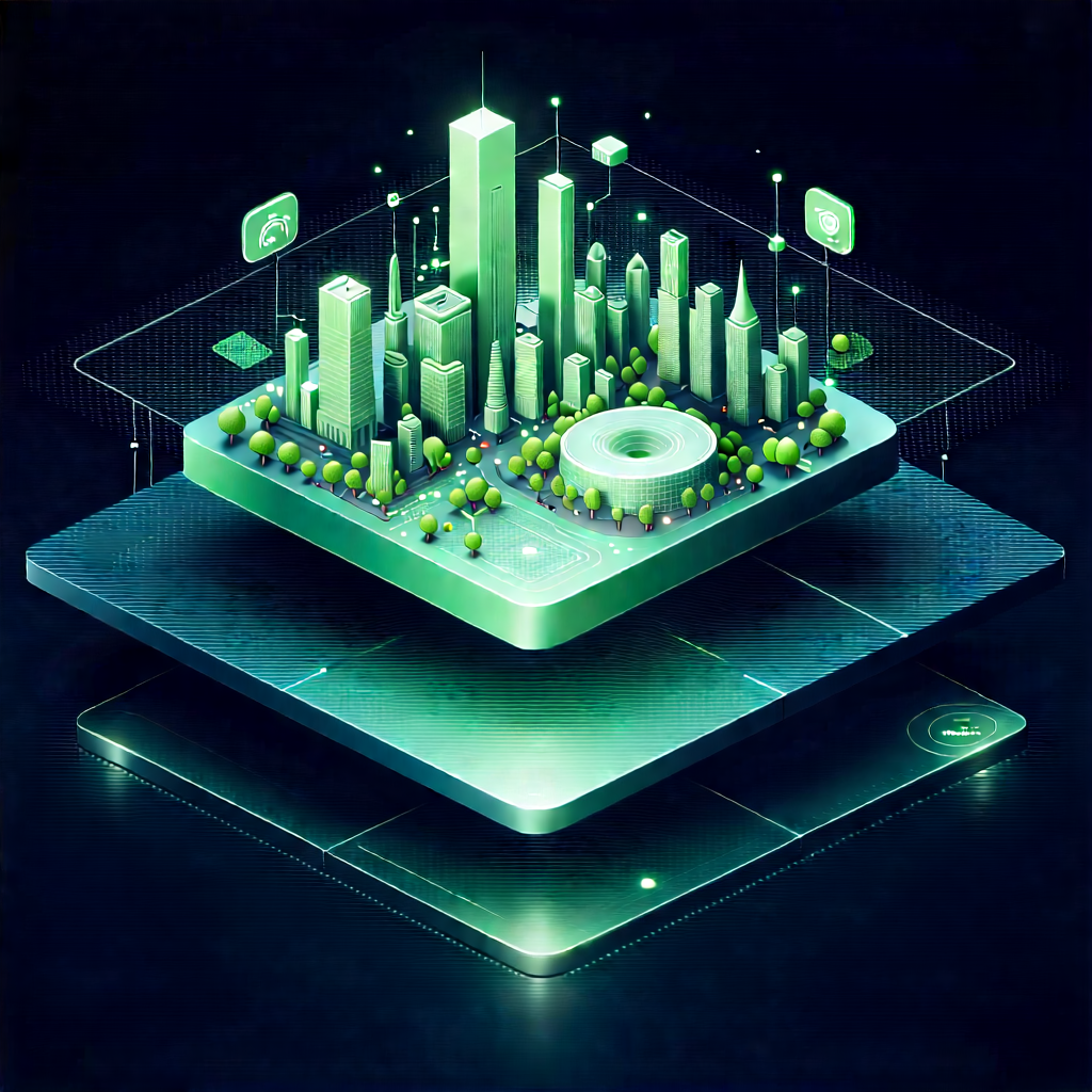 Big Data Visualization With Futuristic Cityscape