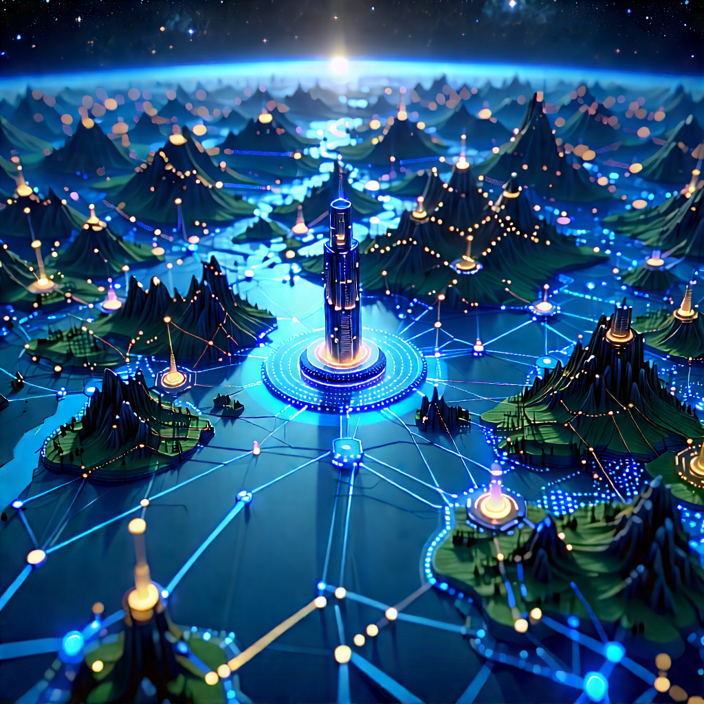 Blockchain Network Visualization With Image, There