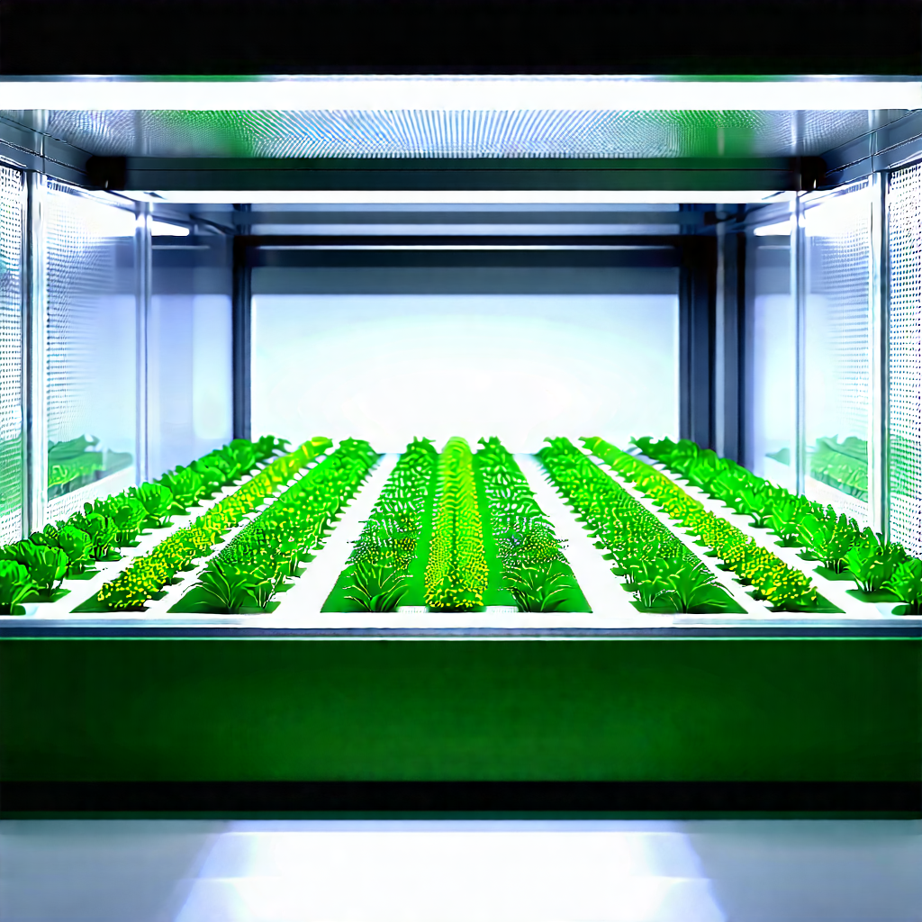 Agricultural Technology In (modern:1.25) Laboratory With Large Greenhouse