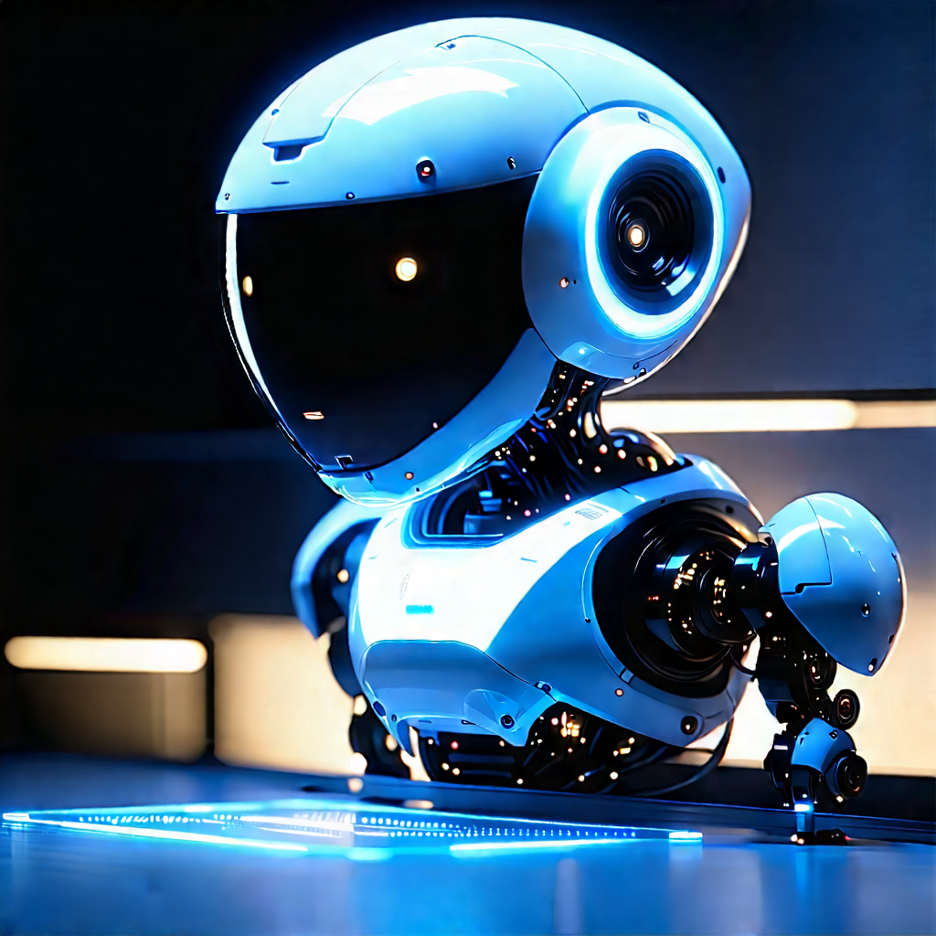 Robot with laser scanning