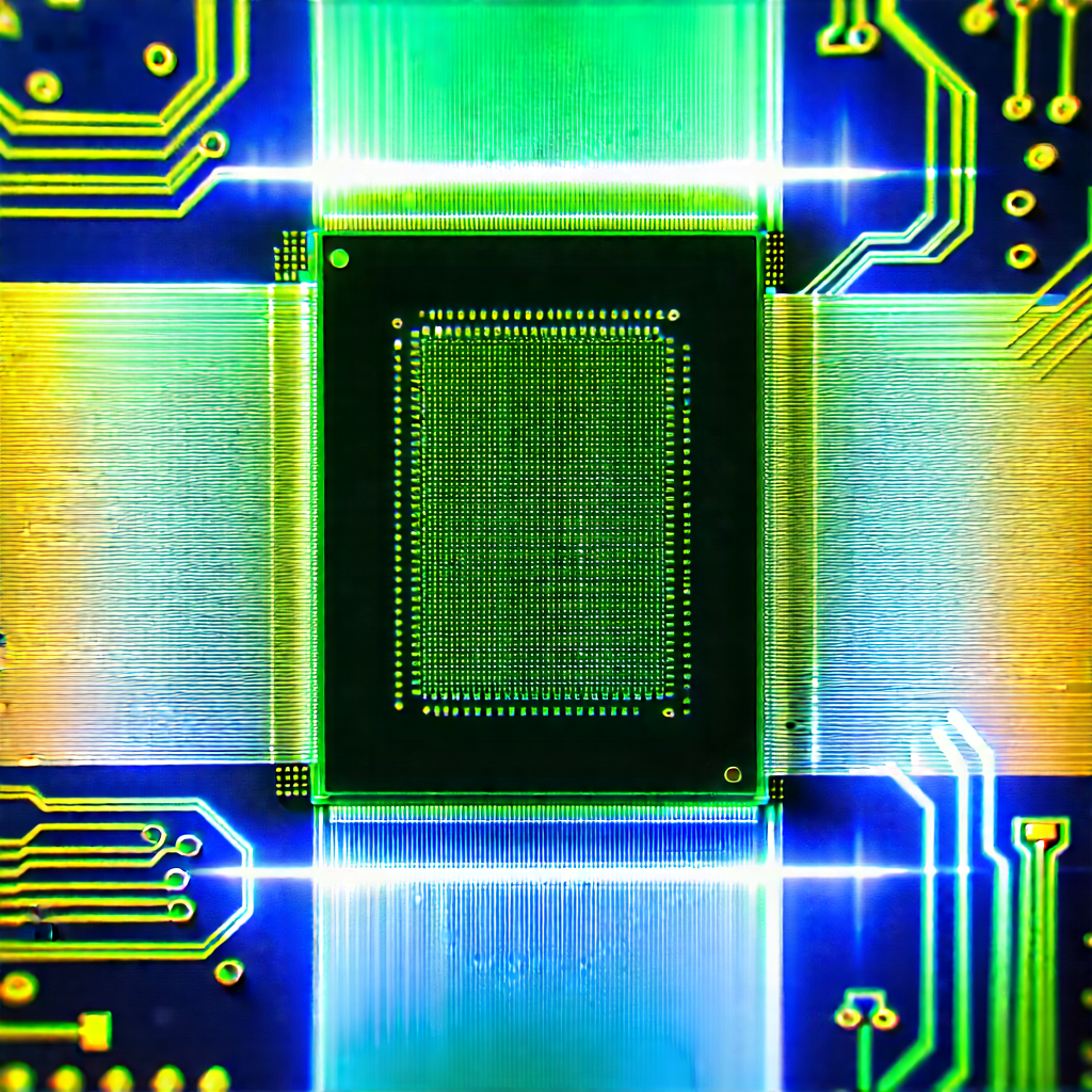 Close-up of microprocessor
