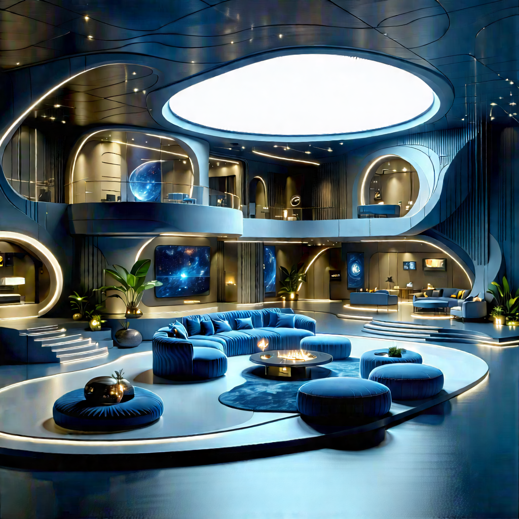 Futuristic Smart Home With Image, There