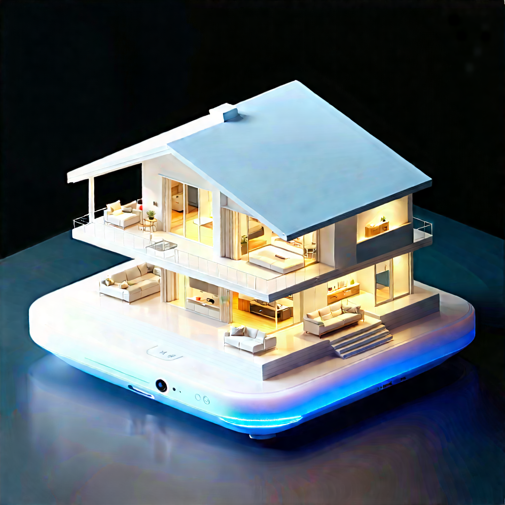 Smart Home Device With Streaming Content With White House
