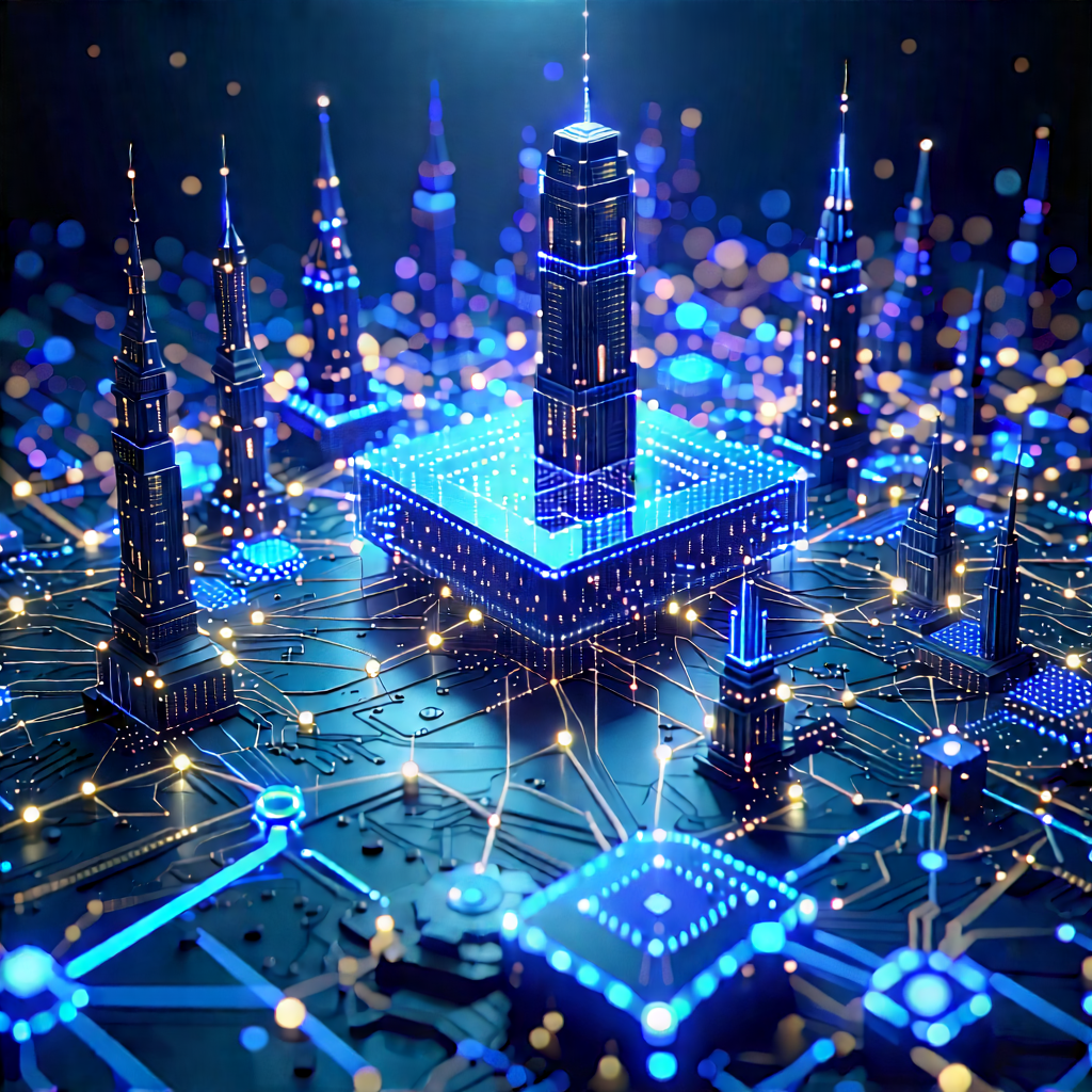 Blockchain Network Visualization With Image, There