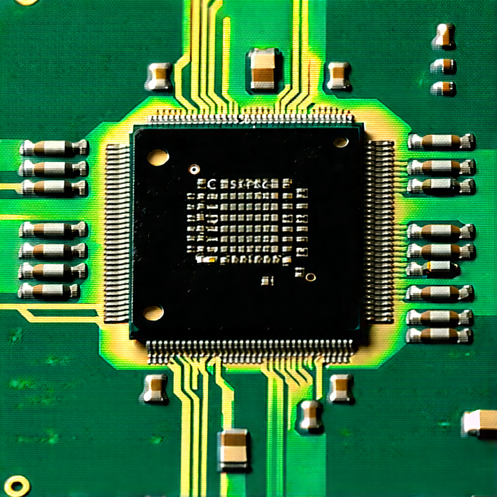 Close-up of microprocessor
