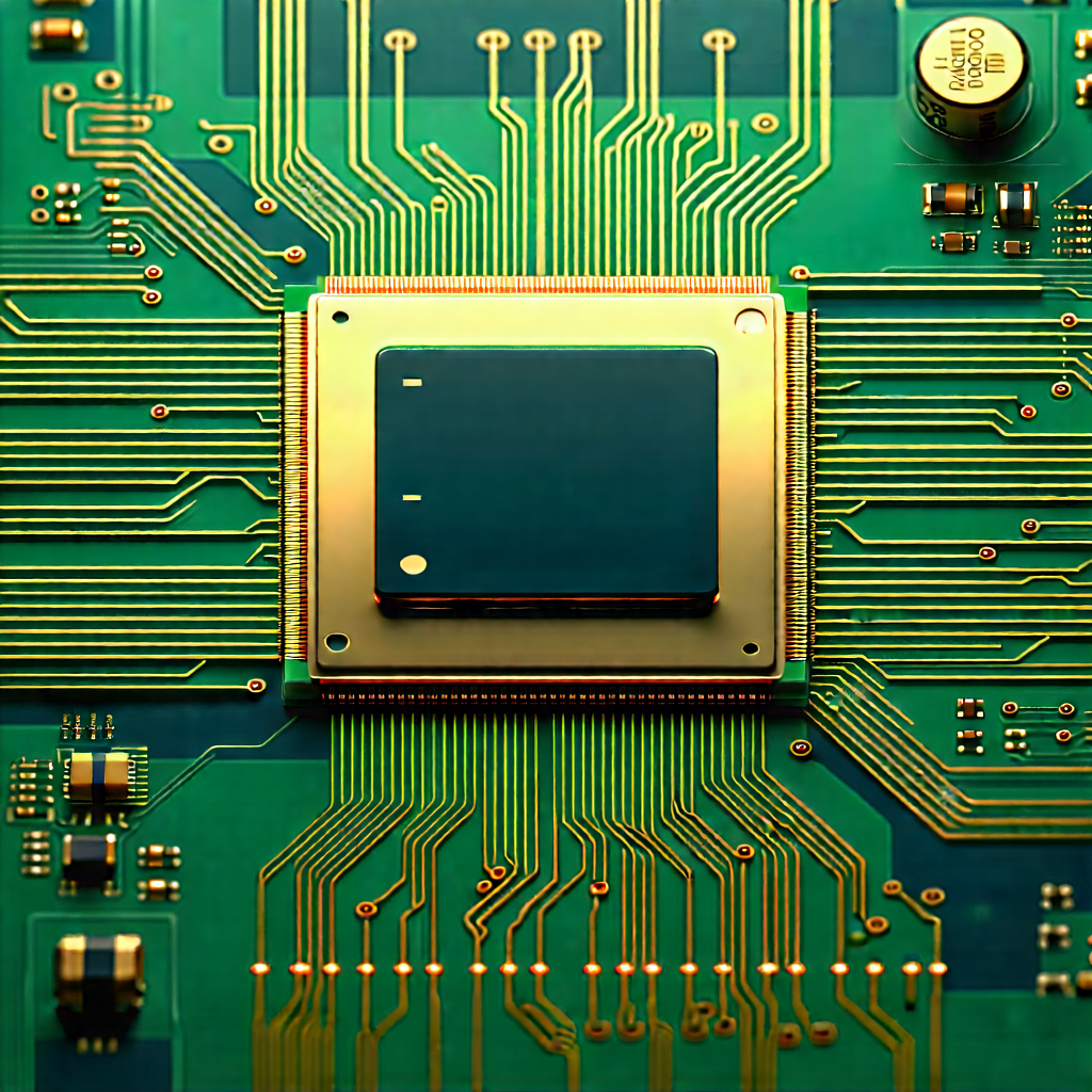 Close-up of microprocessor