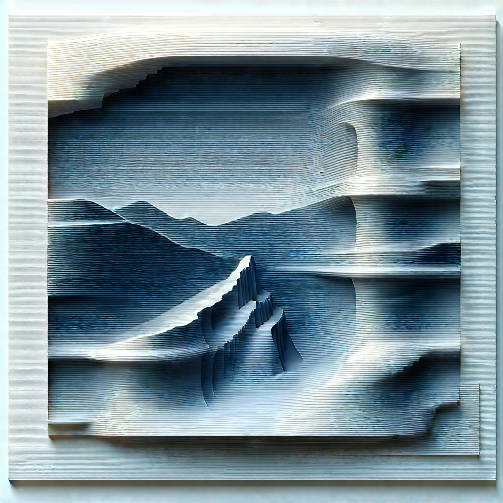 Microchip With Laser Scanning With Mountain Range