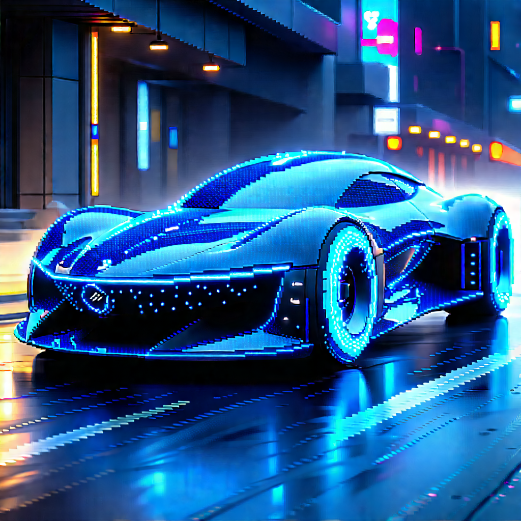 Innovative Electric Vehicle Design With Futuristic Blue