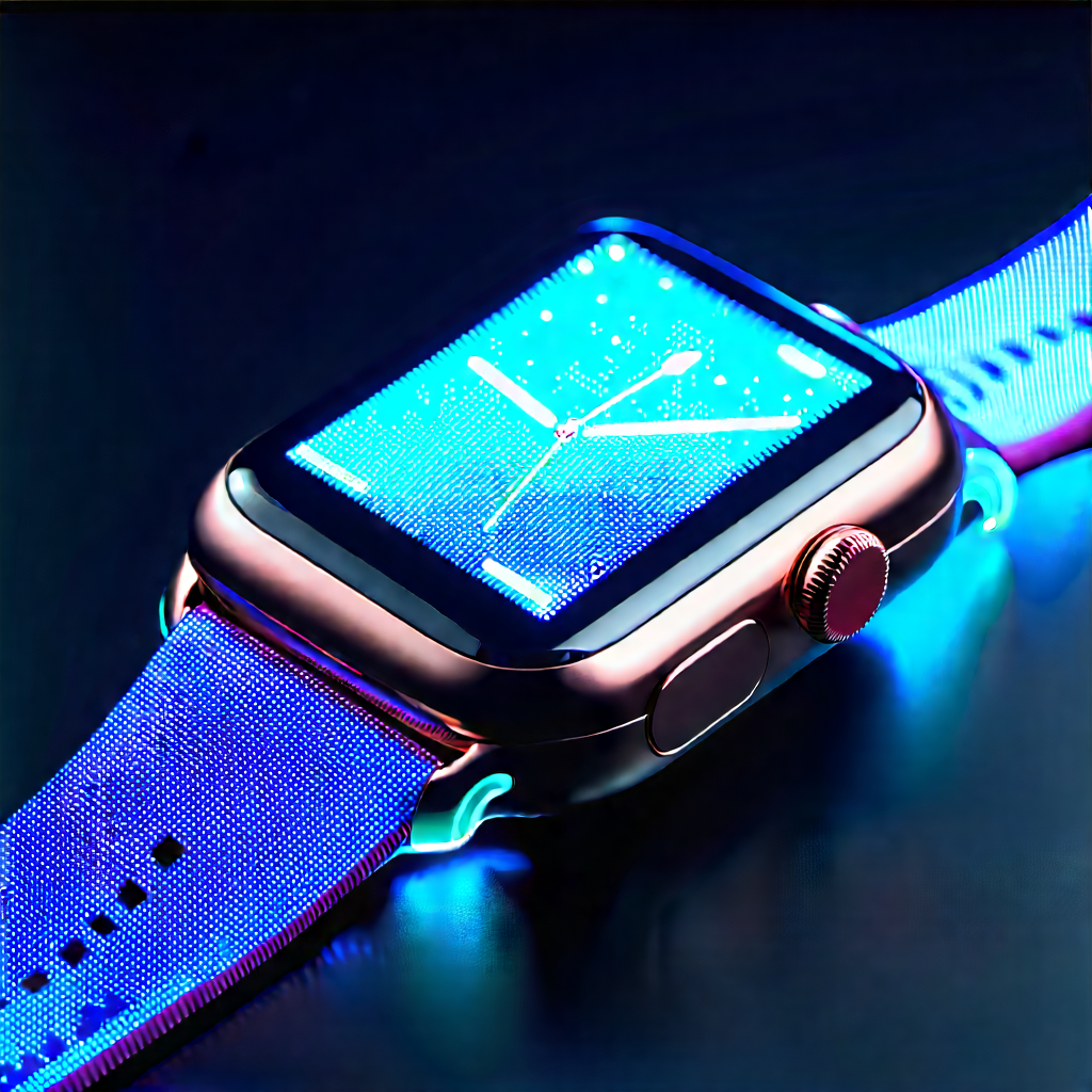 Smart Watch With Holographic Display With Watch Displayed