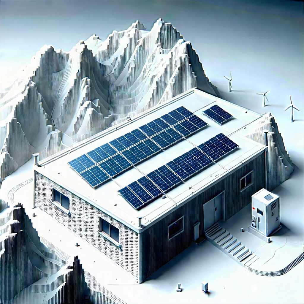 Innovative Renewable Energy (design:1.4) With Large Building