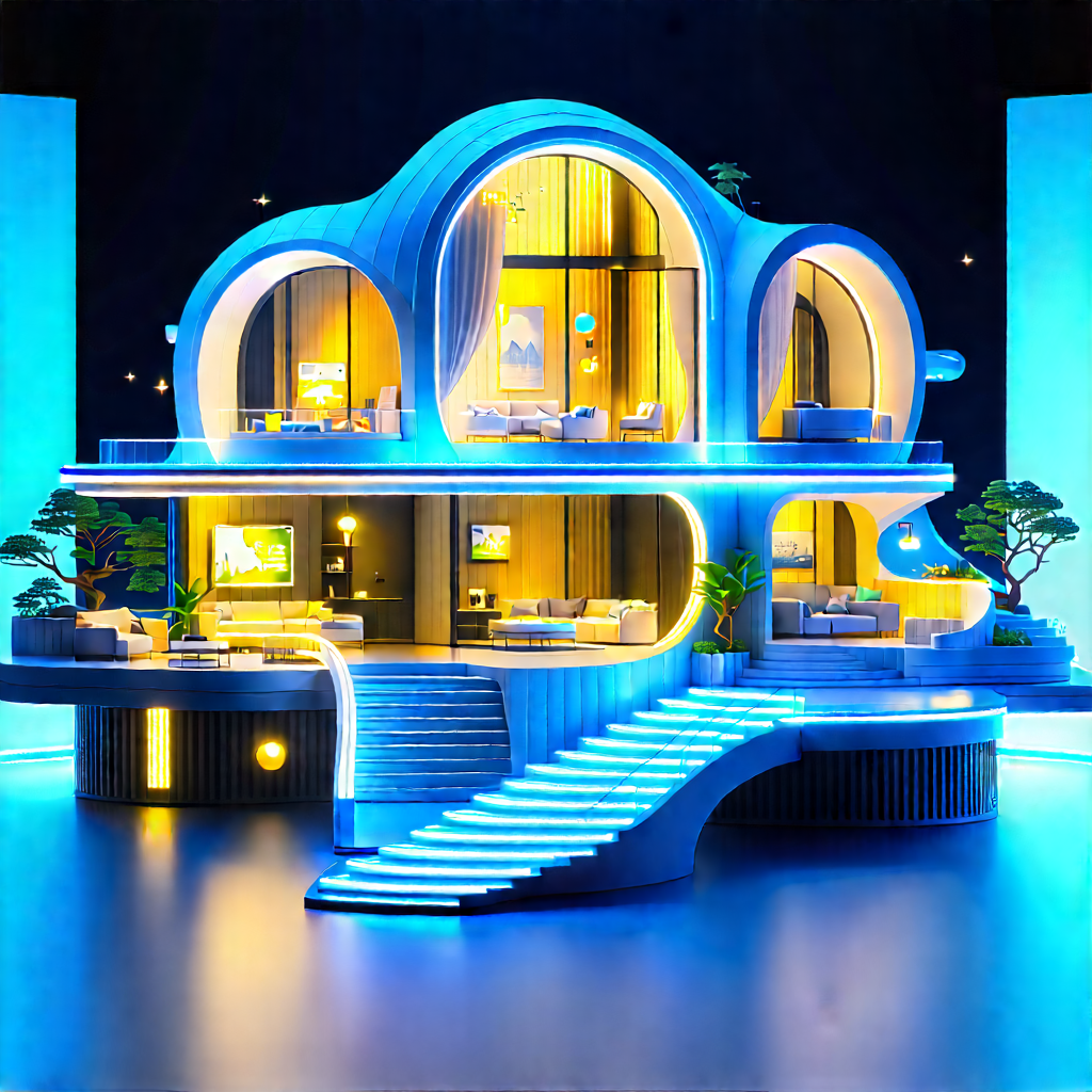 Futuristic Smart Home With Futuristic House