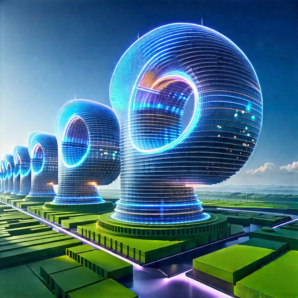 Innovative Renewable Energy Design With Futuristic Cityscape