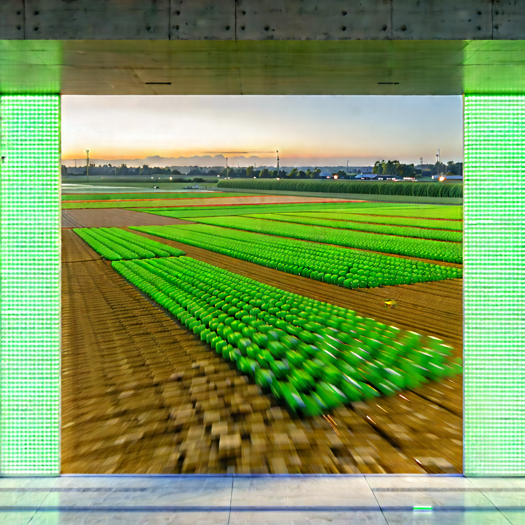 Agricultural Technology In Manufacturing Facility With Large Field