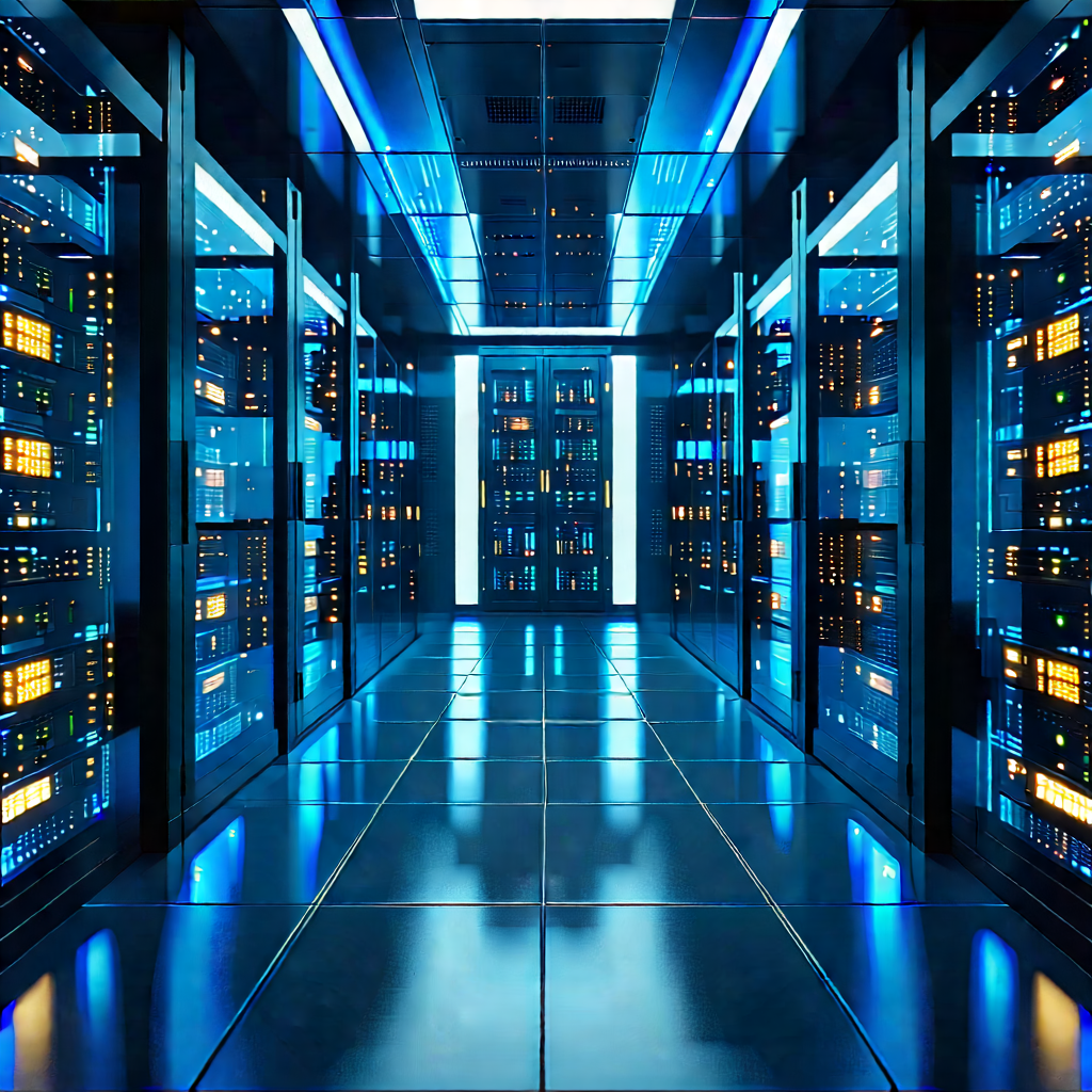 (futuristic:1.18) server room