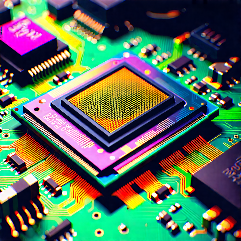 Close-up of microprocessor