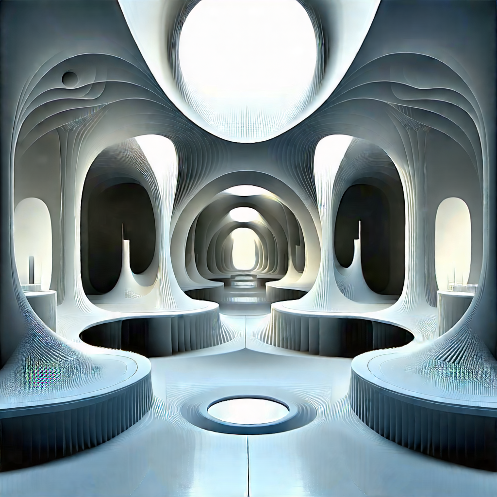Futuristic Research Laboratory With Image, There