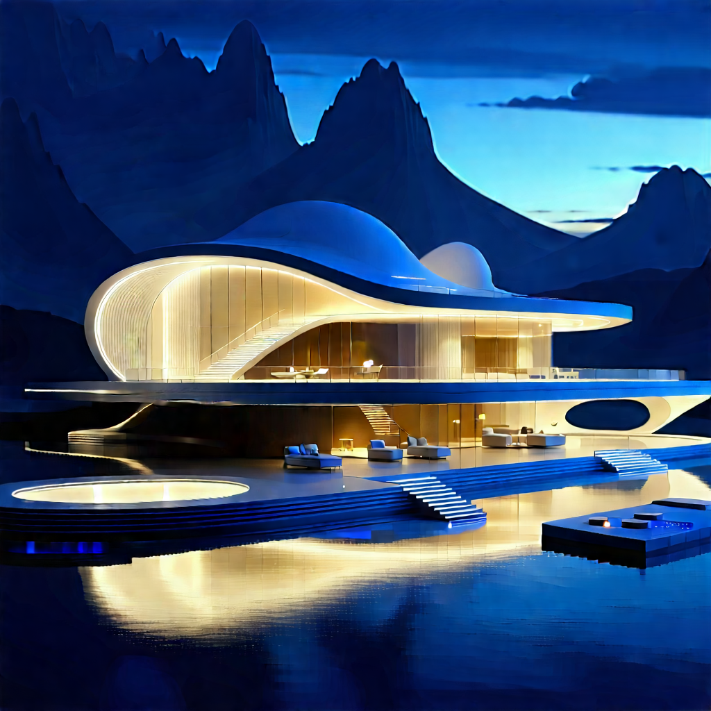 Futuristic Smart Home With Large, Modern-looking
