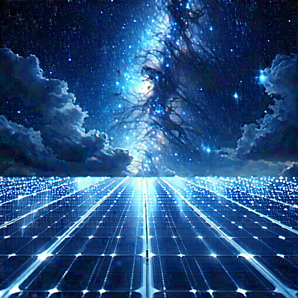 Solar panel with data streams