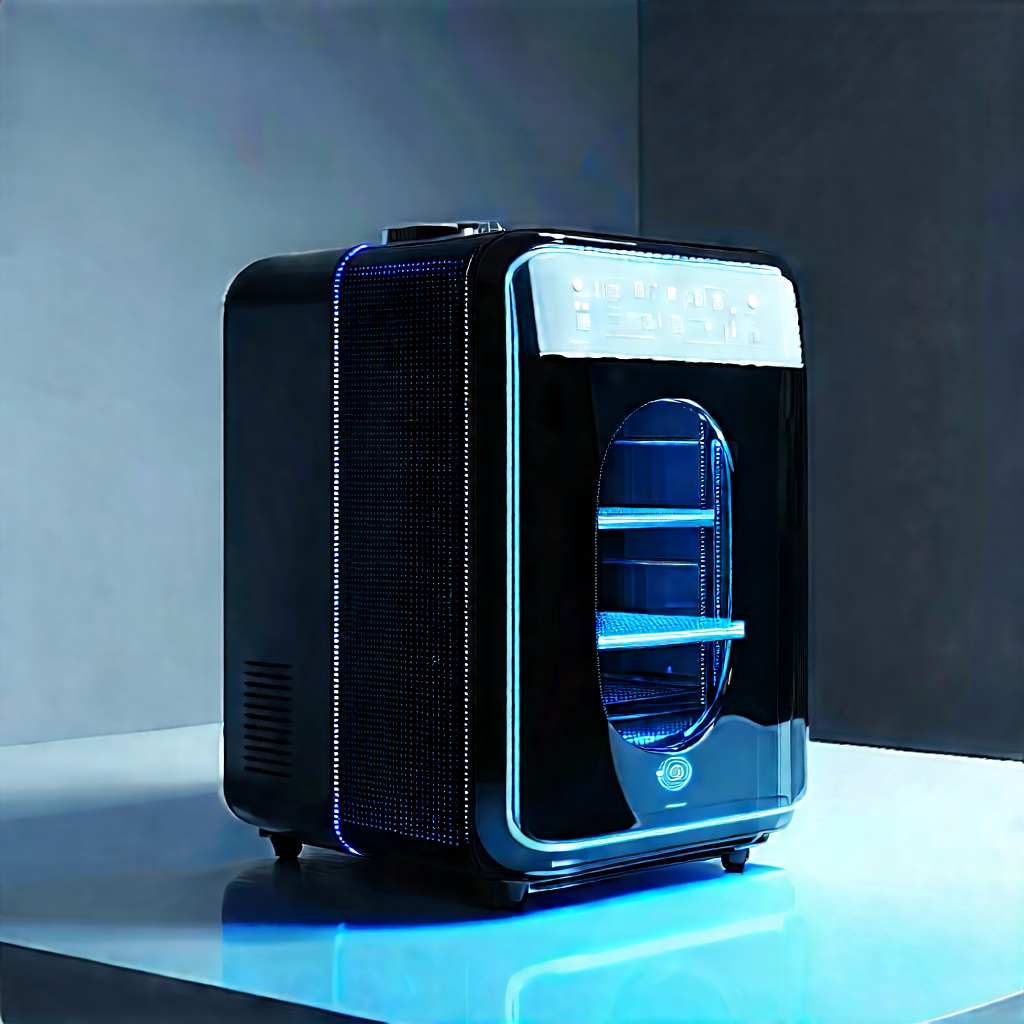 Innovative Smart Appliance Design With Small, Black