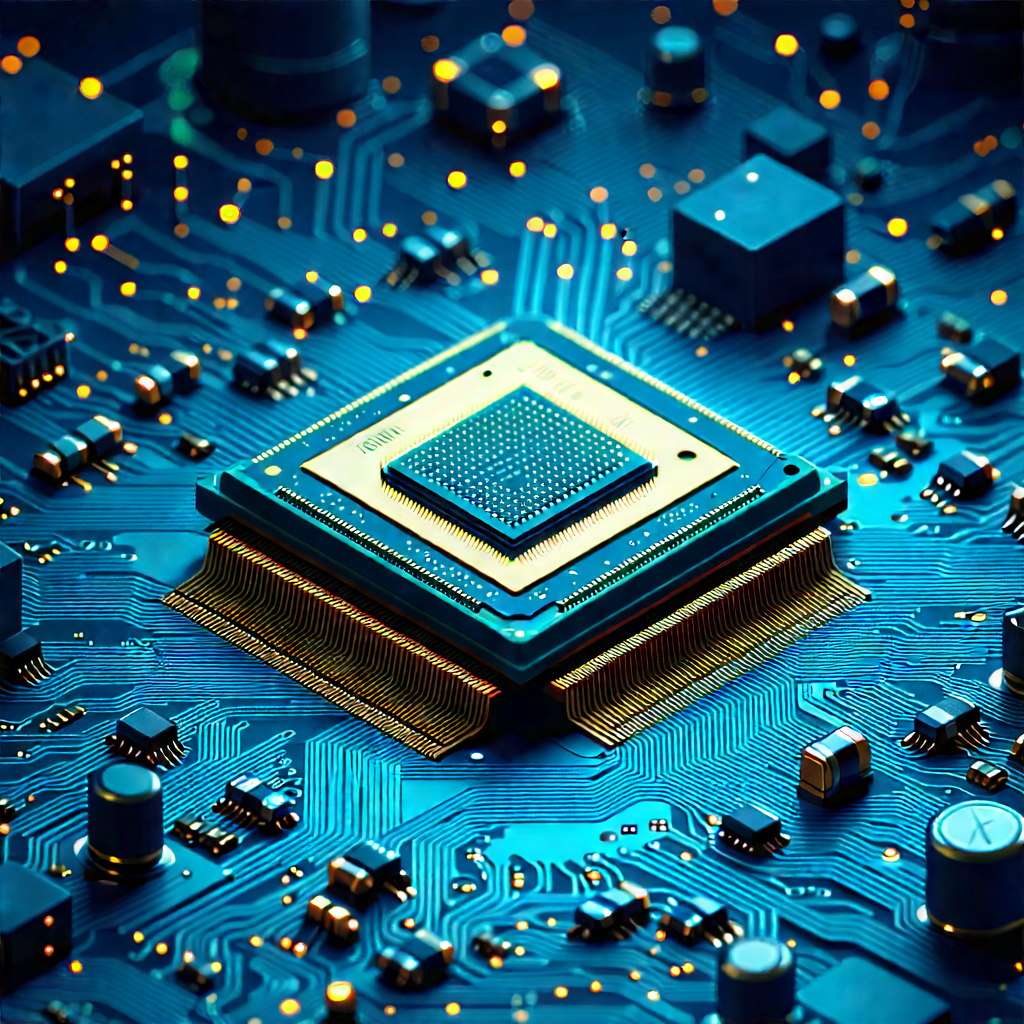 Close-up of microprocessor