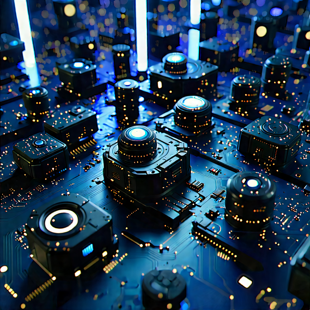 Close-up of sensor array