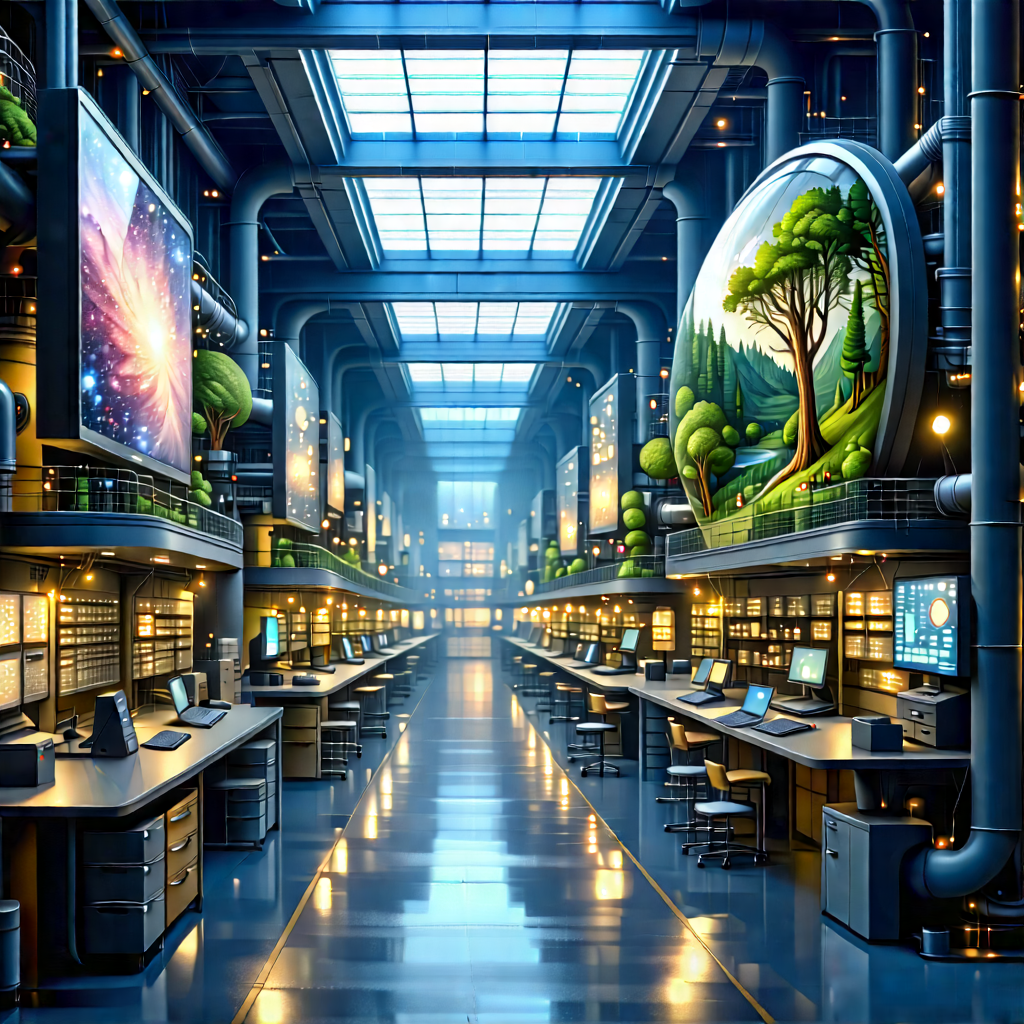 Educational Technology In Manufacturing Facility With Image, There