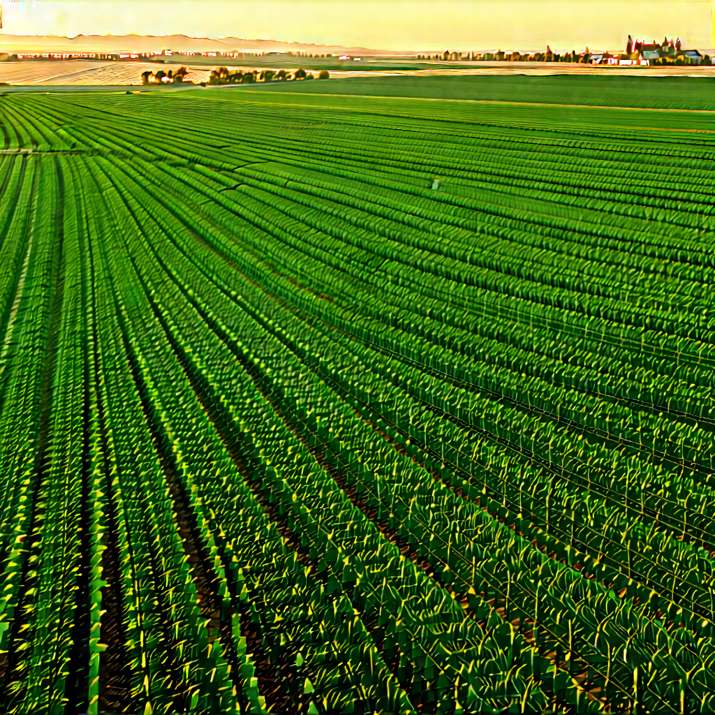 Agricultural Technology In Manufacturing Facility With Large, Lush
